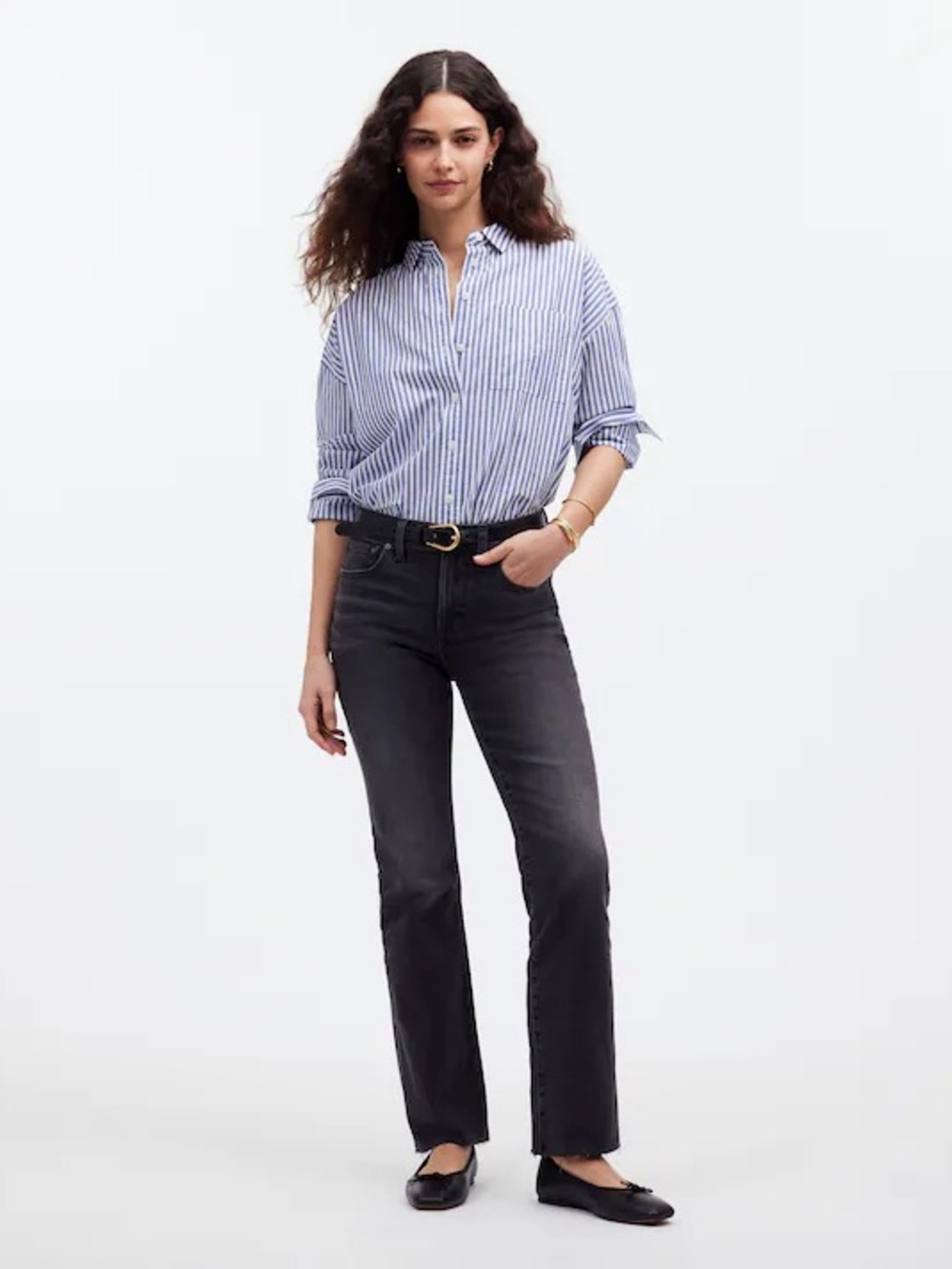 Madewell Women's Charcoal kick out Jeans